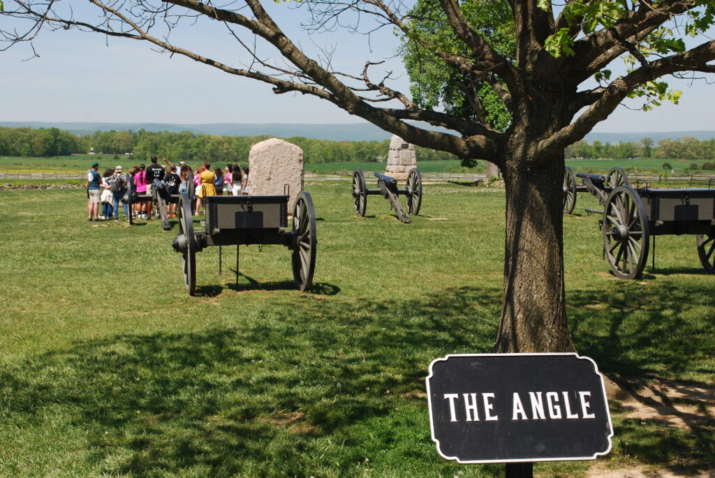 The Angle, about 100 yards from the Copse of Trees. The most Northernly point attained by the army's of the South.